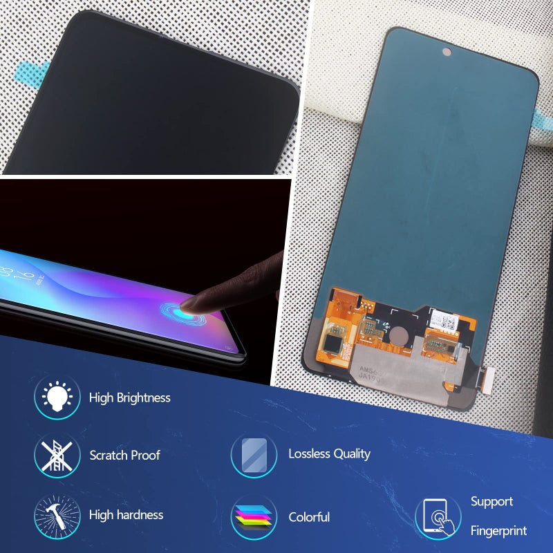 YWLRONG شاشة بديلة لجهاز Xiaomi Mi 9T / Mi 9T Pro / Redmi K20 / K20 Pro AMOLED مع مجموعة (أسود) - Image 4